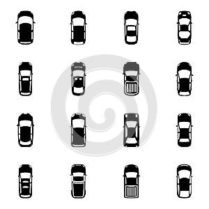 Colorful Top View Cars Vector