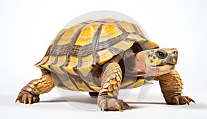 Colorful Tortoise on White Background