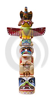Colorful totem pole