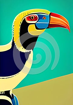 A Colorful toucan poste - digitally created colorful artwork photo