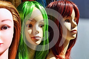 Colorful Toupee Hairstyle in Shop