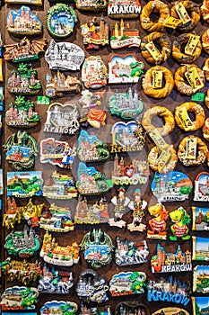 Colorful tourist souvenirs