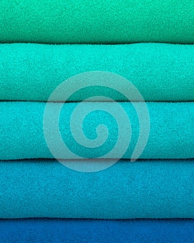Colorful towels stacked on each other