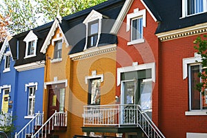 Colorful townhouses