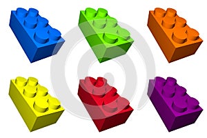 Colorful Toy Build Blocks for