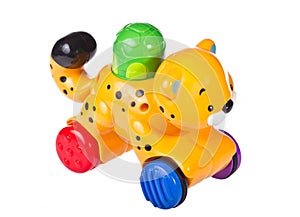 Colorful toy locomotive