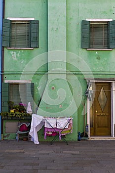 Colorful Traditional Buildings in Burano, Venice