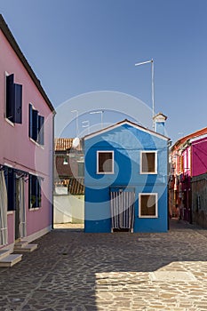 Colorful Traditional Buildings in Burano, Venice