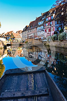 Colorful traditional french houses in Petite Venise, Colmar