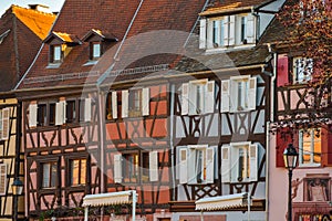 Colorful traditional french houses in Petite Venise, Colmar