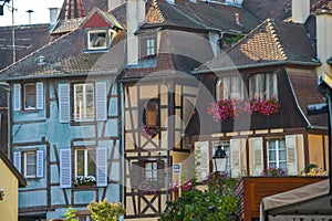 Colorful traditional french houses in Petite Venise, Colmar