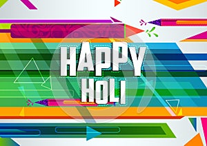 Colorful Traditional Holi background for festival of colors of India