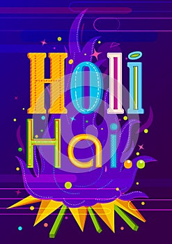 Colorful Traditional Holi background for festival of colors of India