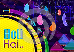 Colorful Traditional Holi background for festival of colors of India