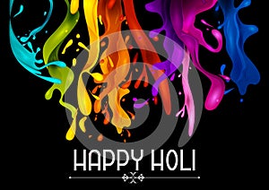 Colorful Traditional Holi splash background for festival of colors of India