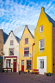 Colorful traditional houses in the Dutch town Deventer