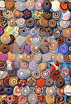 Colorful traditional kippah yarmulkes jewish collection