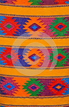 Colorful traditional Mayan weaving, Guatemala