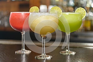Colorful Traditional Mexican drinks photo