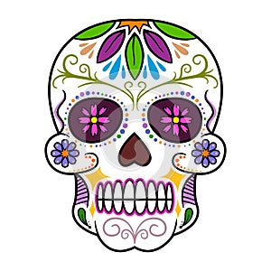 Colorful Traditional Sugar Skull