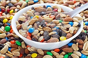 Trail Mix in White Bowl