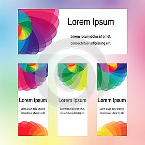 Colorful Transparent Overlapping Ellipses Design. Templates for Fliers, Banners, Badges, Posters, Stickers