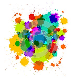 Colorful Transparent Vector Stains, Blots