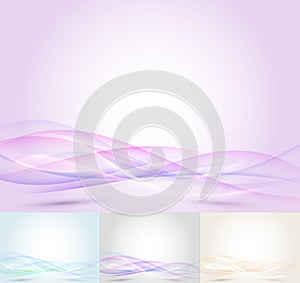 Colorful transparent wave - abstract background