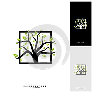 Colorful Tree Logo Design Template. Luxury Tree logo Concepts. Nature Logo Concepts Vector