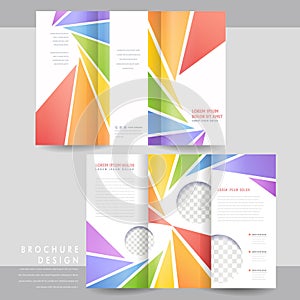 Colorful tri-fold brochure template design