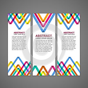 Colorful triangle pattern background advertising banner