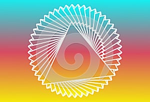 Colorful triangle shape concept on gradient background