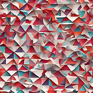 colorful triangle square rectangle geometric seamless pattern on a white background