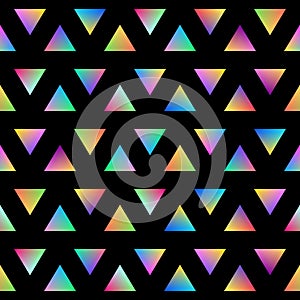 Colorful triangles doodle pattern.