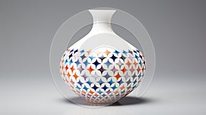 Colorful Triangular Patterned Vase Inspired By Lensbaby Optics photo