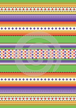 Colorful tribal pattern. Mexican blanket. Southwestern rug decor. Latin America fabric design. Seamless pattern.