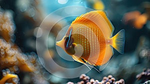 Colorful Tropical Fish Swimming Among Vibrant Coral Reef