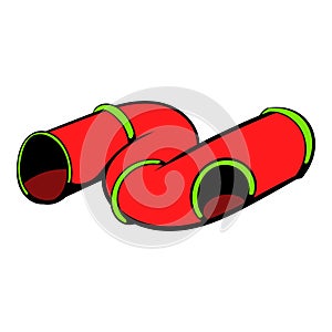 Colorful tube a playground icon, icon cartoon