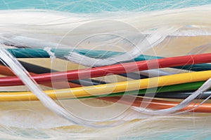 Colorful Tube of Stripped Fiber Optic Cable