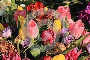 Colorful tulip bouquet