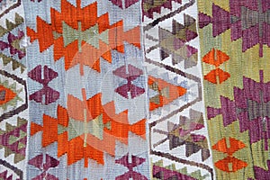 A colorful turkish carpet pattern