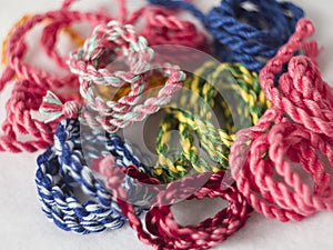 Colorful twisted cords