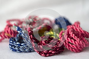 Colorful twisted cords