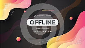 Colorful twitch design banner offline