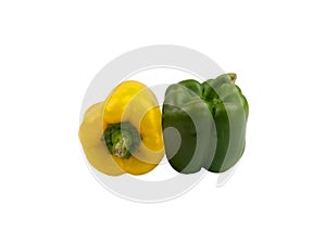 colorful Two Green Yellow Beautiful Capsicum, Capsicum Is Your Good Business
