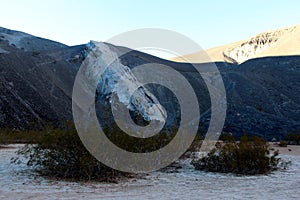 Colorful Ubehebe Crater in sunset in Death Valley National Park, California