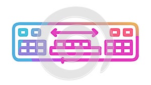 Colorful UI Keyboard Icon for Digital Interface & Typing, vector design Generative AI
