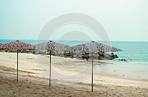Colorful of umbrella on the beach