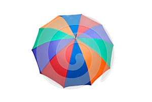 Colorful umbrella isolated on white background