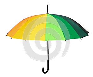 Colorful umbrella isolated on white background, Weather Sun and rain protection